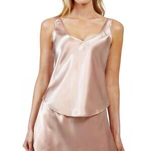 NEW SHADOWLINE LINGERIE satin essentials wide strap camisole in blush